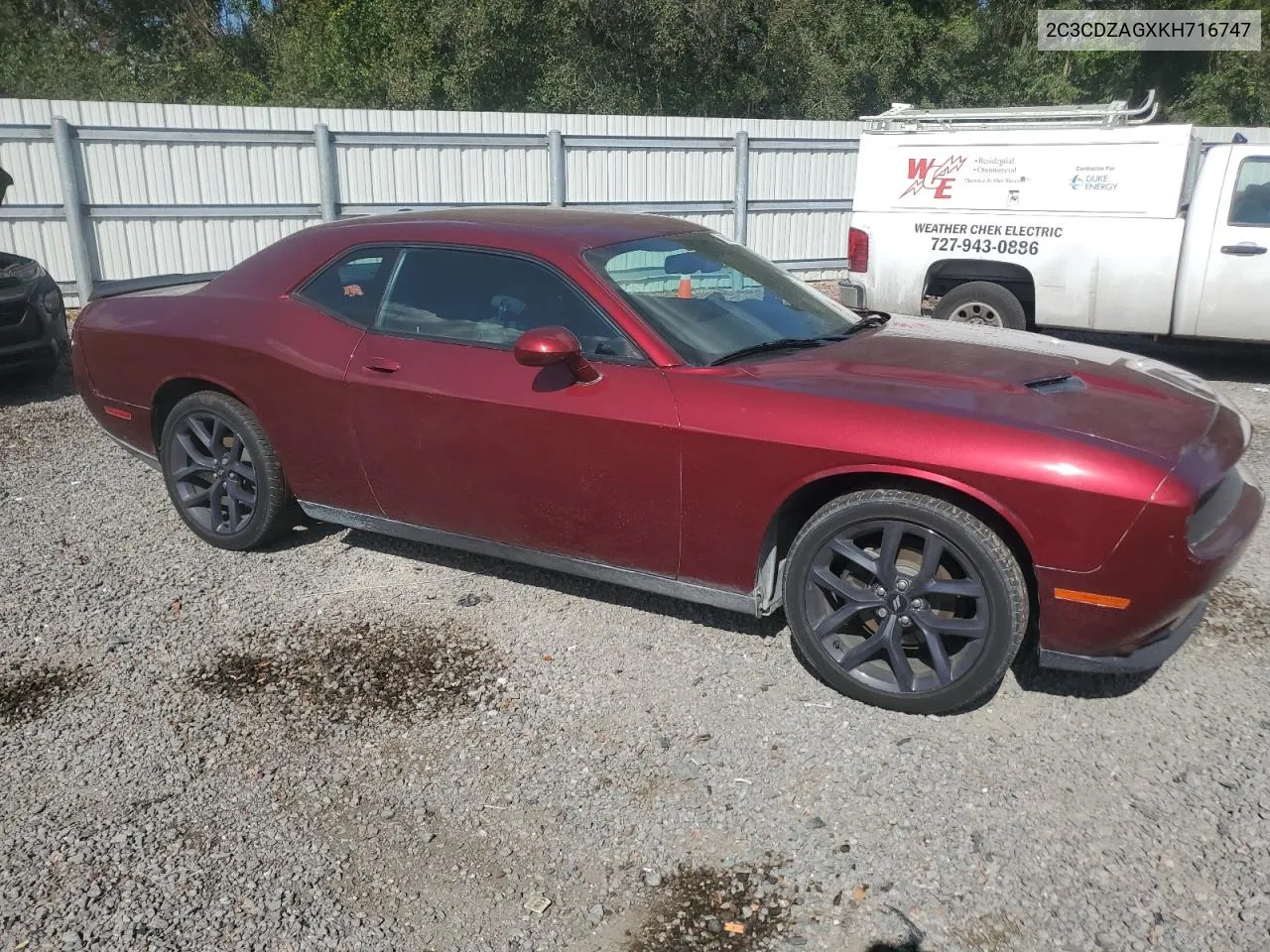 2019 Dodge Challenger Sxt VIN: 2C3CDZAGXKH716747 Lot: 78893574