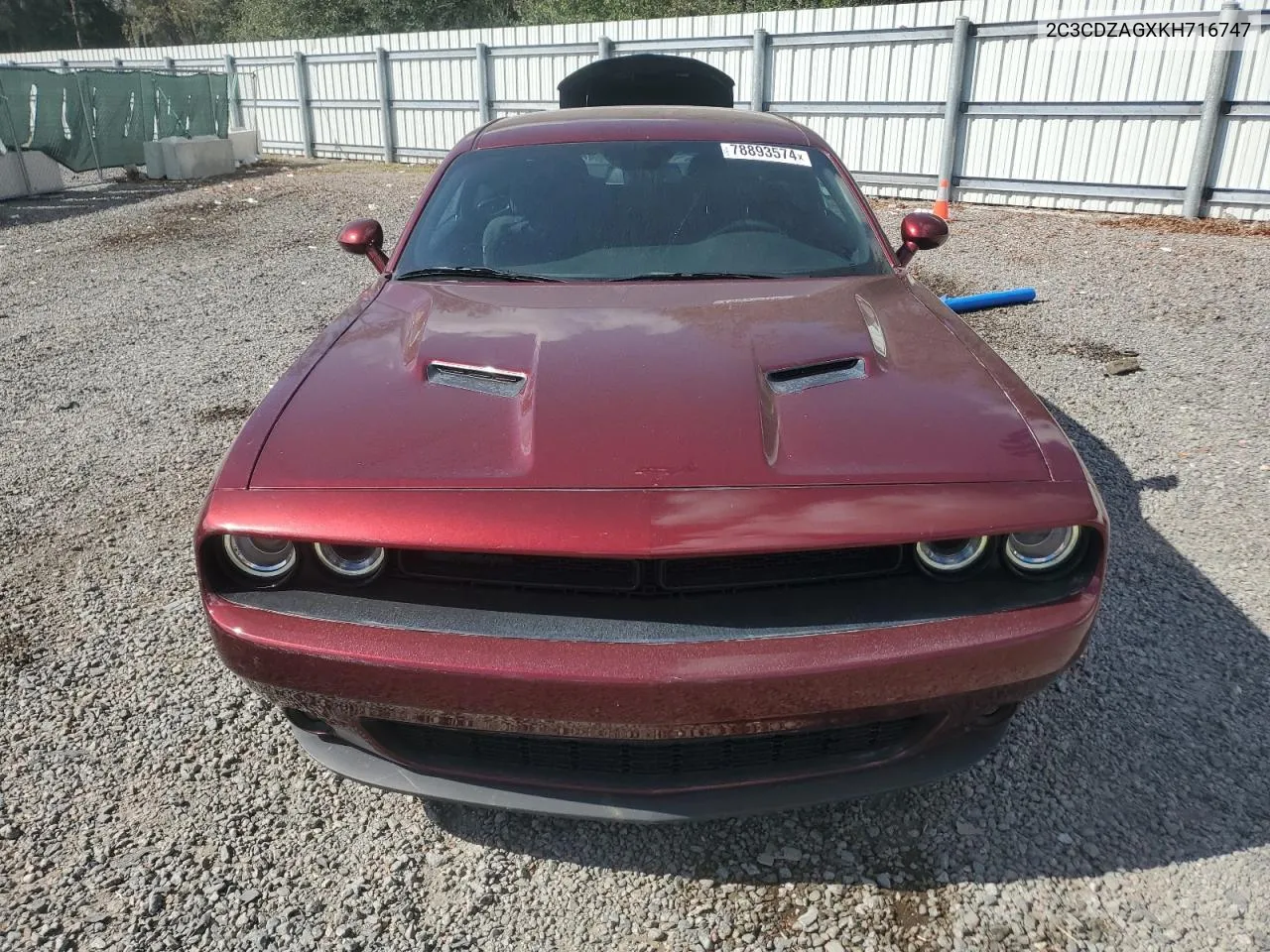 2019 Dodge Challenger Sxt VIN: 2C3CDZAGXKH716747 Lot: 78893574