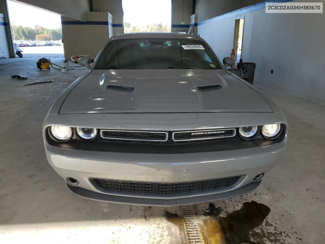 2019 Dodge Challenger Sxt VIN: 2C3CDZAG3KH583670 Lot: 78924924