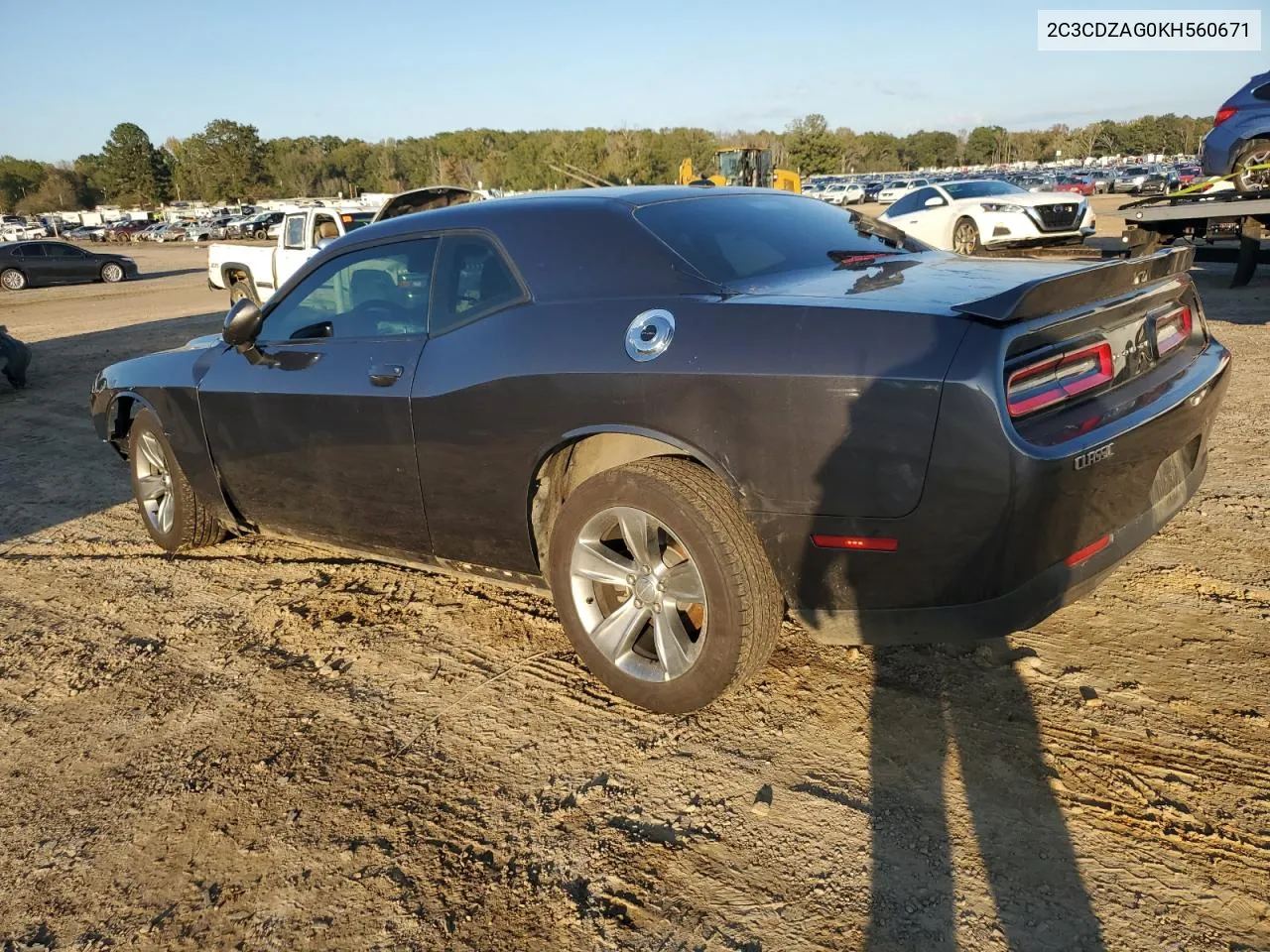 2019 Dodge Challenger Sxt VIN: 2C3CDZAG0KH560671 Lot: 78976214