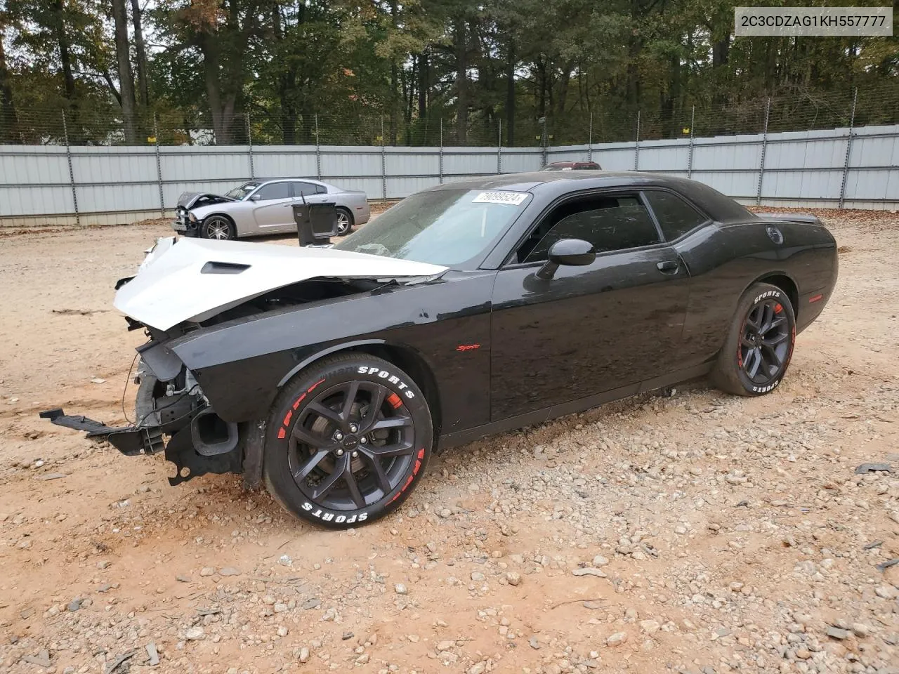 2019 Dodge Challenger Sxt VIN: 2C3CDZAG1KH557777 Lot: 79099524