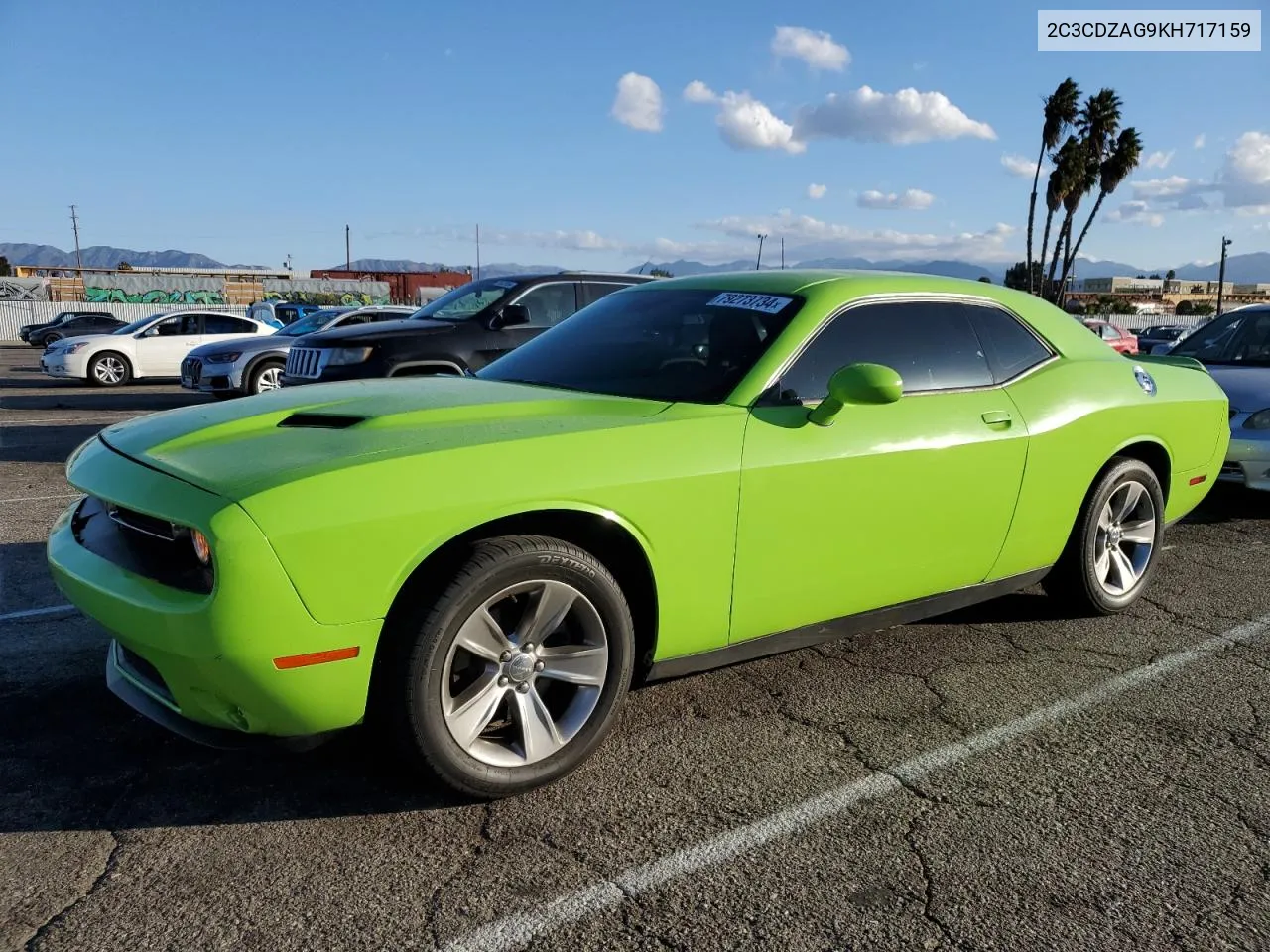 2019 Dodge Challenger Sxt VIN: 2C3CDZAG9KH717159 Lot: 79273734