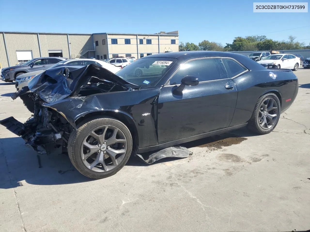 2019 Dodge Challenger R/T VIN: 2C3CDZBT0KH737599 Lot: 79316094