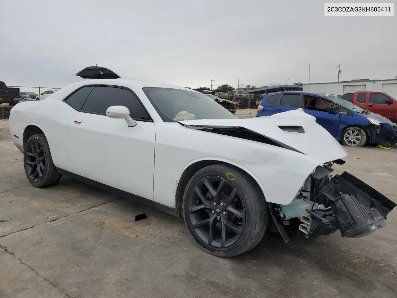 2019 Dodge Challenger Sxt VIN: 2C3CDZAG3KH605411 Lot: 79618074