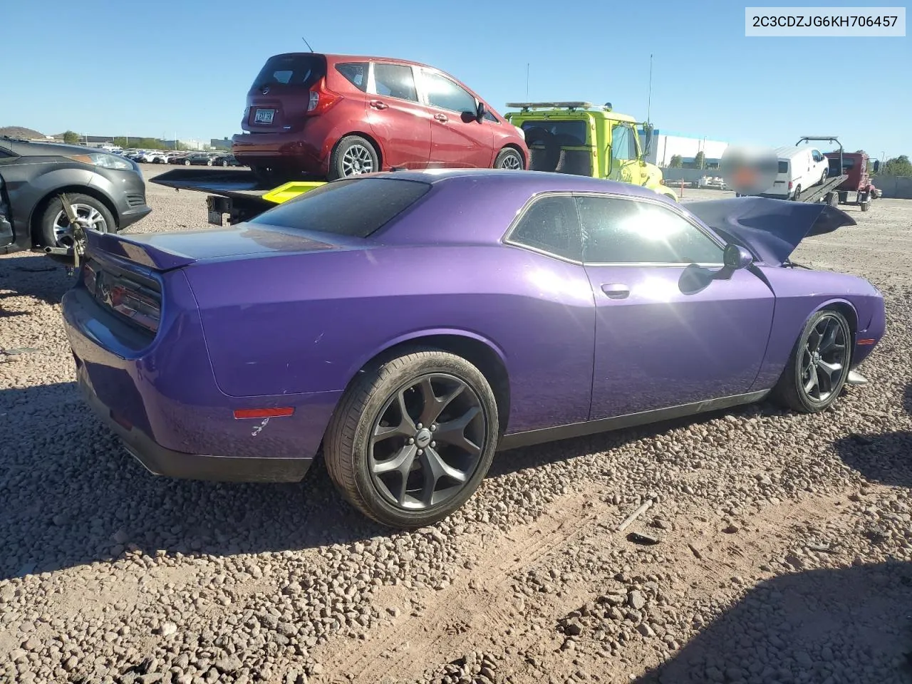 2019 Dodge Challenger Gt VIN: 2C3CDZJG6KH706457 Lot: 80882964