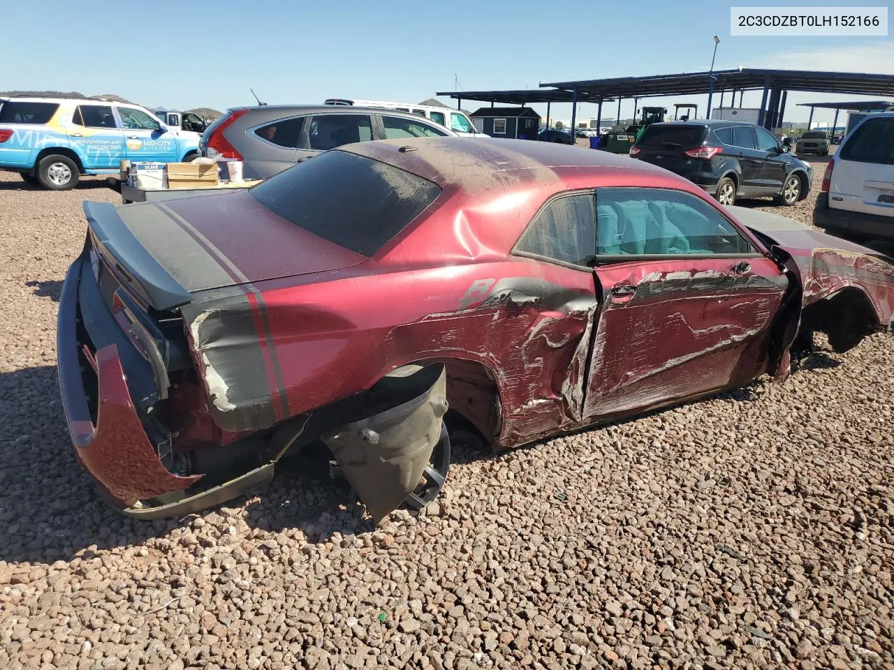 2020 Dodge Challenger R/T VIN: 2C3CDZBT0LH152166 Lot: 39402794