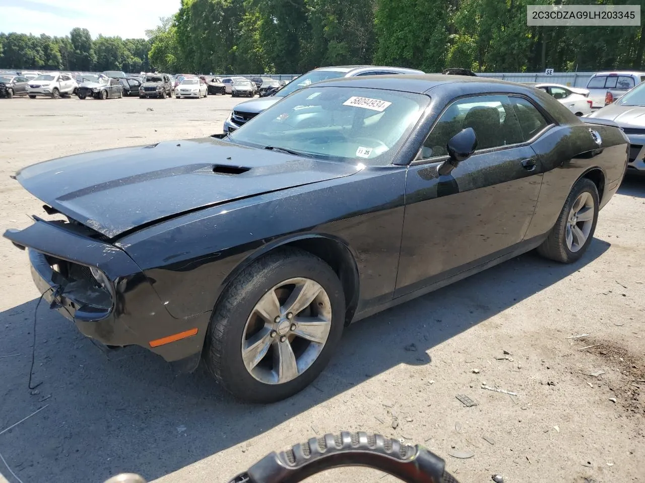 2C3CDZAG9LH203345 2020 Dodge Challenger Sxt