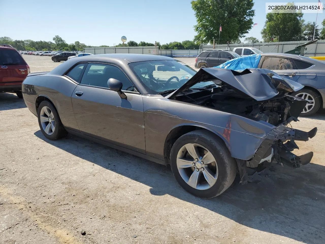 2020 Dodge Challenger Sxt VIN: 2C3CDZAG9LH214524 Lot: 58695354