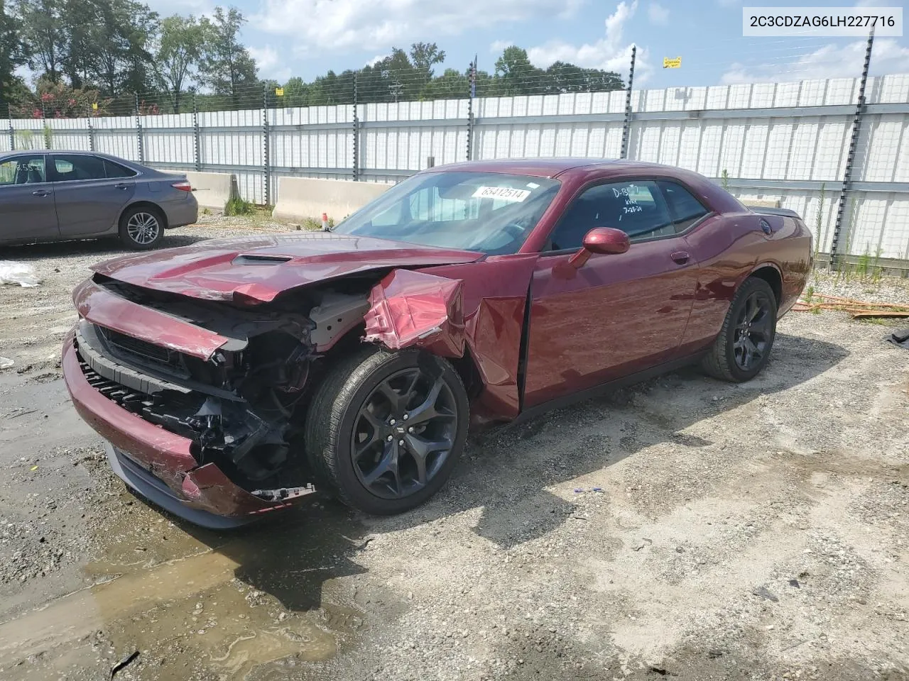 2020 Dodge Challenger Sxt VIN: 2C3CDZAG6LH227716 Lot: 65412514