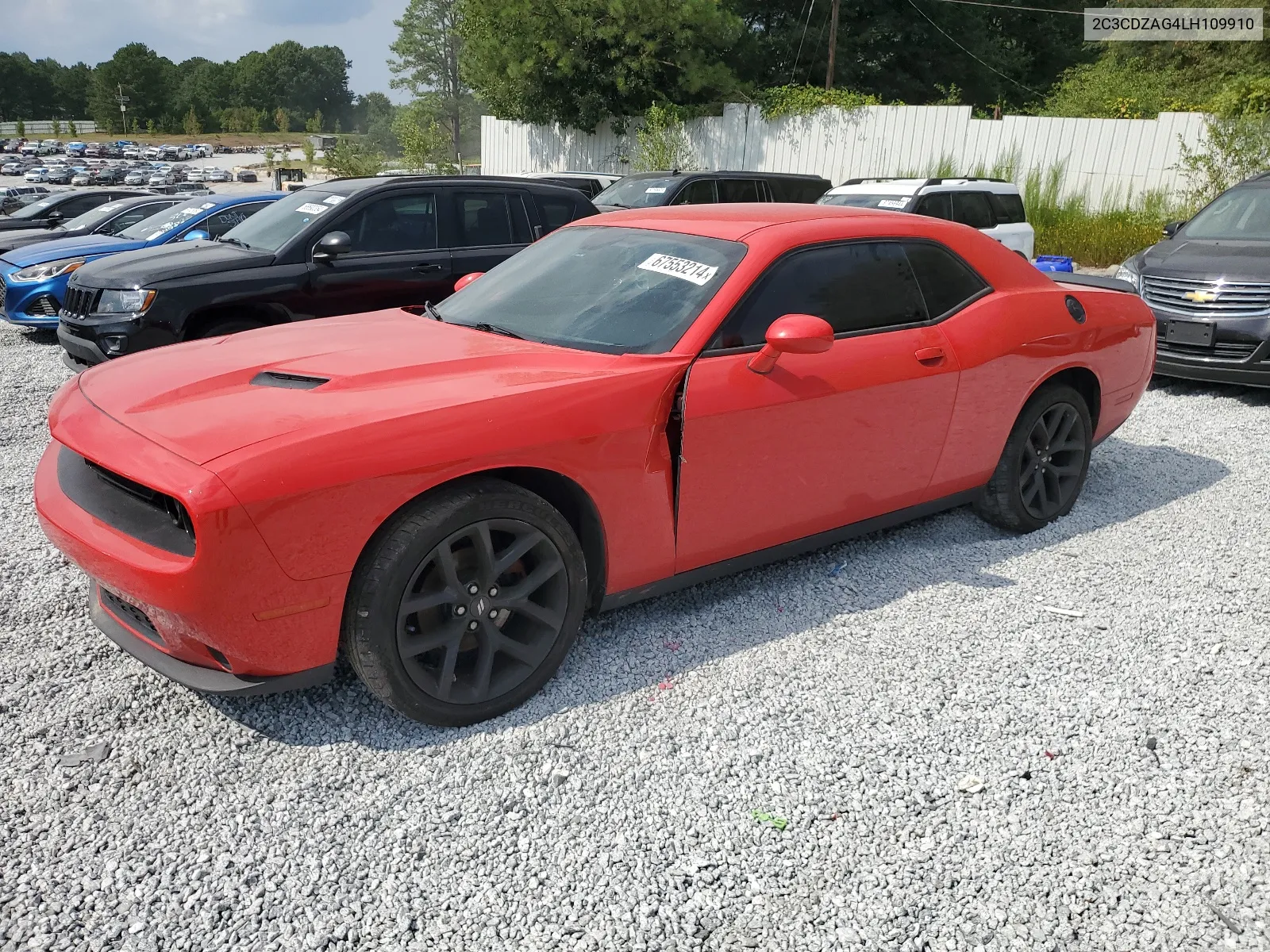 2020 Dodge Challenger Sxt VIN: 2C3CDZAG4LH109910 Lot: 67553214