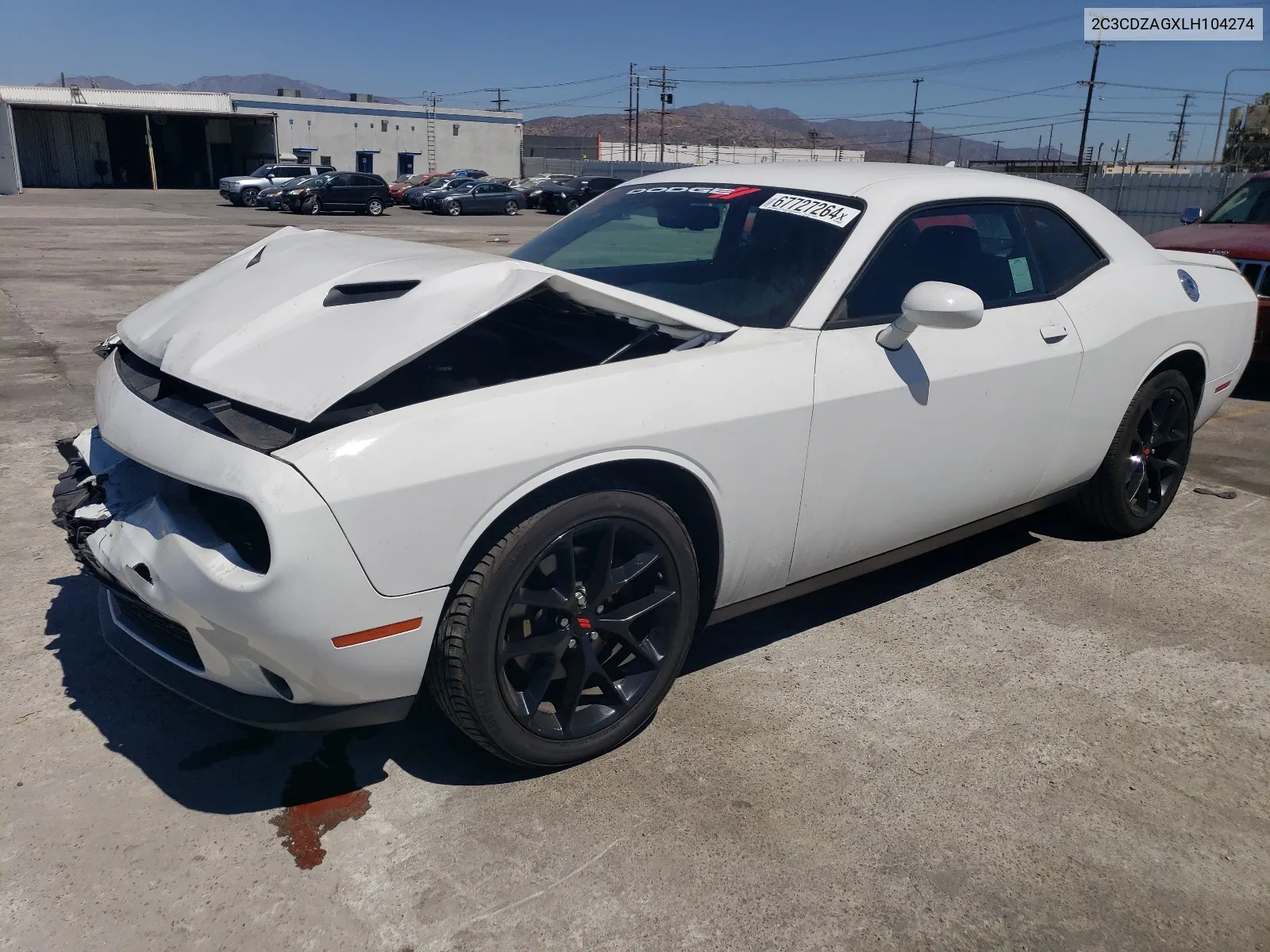 2C3CDZAGXLH104274 2020 Dodge Challenger Sxt