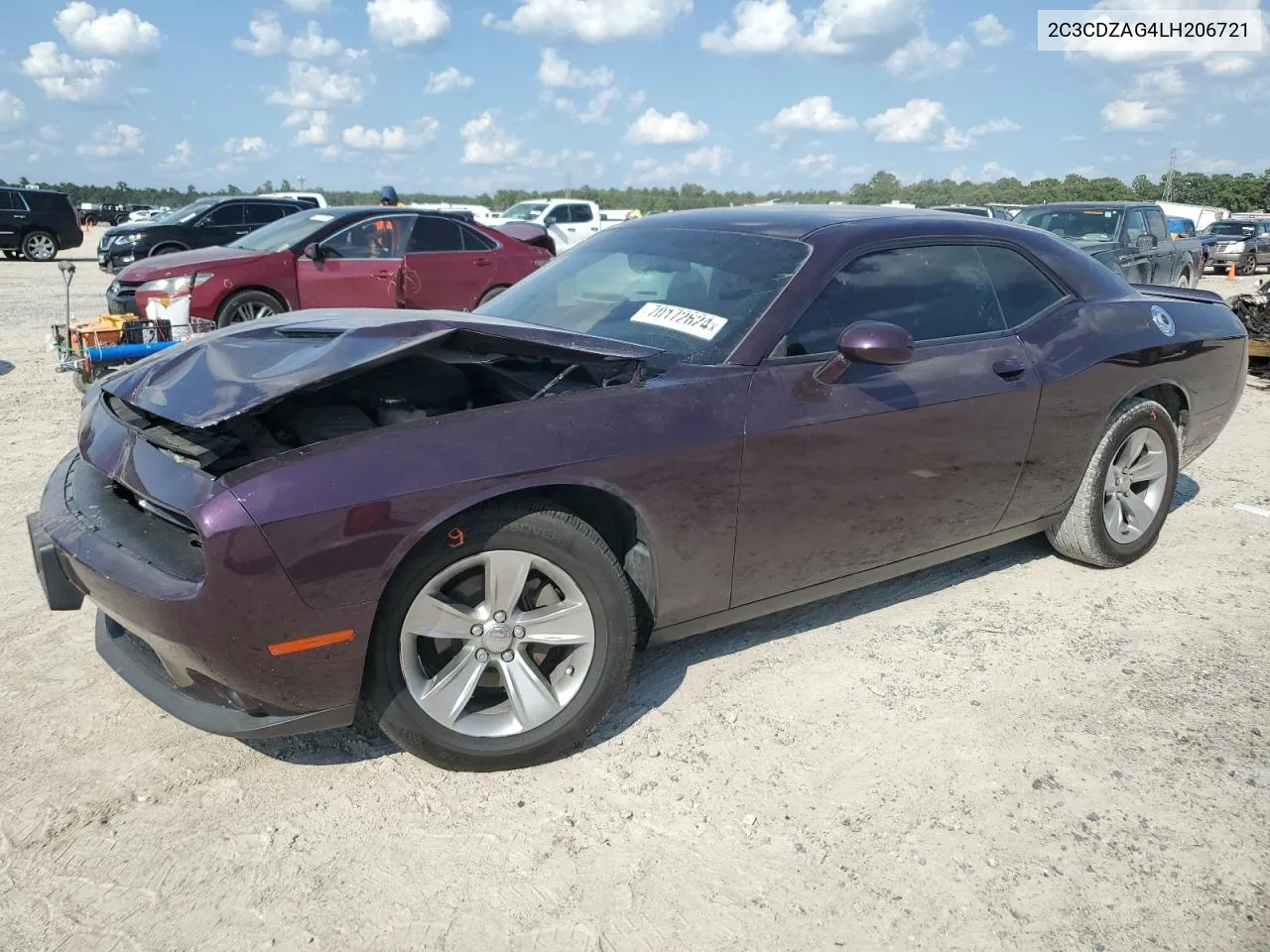 2020 Dodge Challenger Sxt VIN: 2C3CDZAG4LH206721 Lot: 70172624