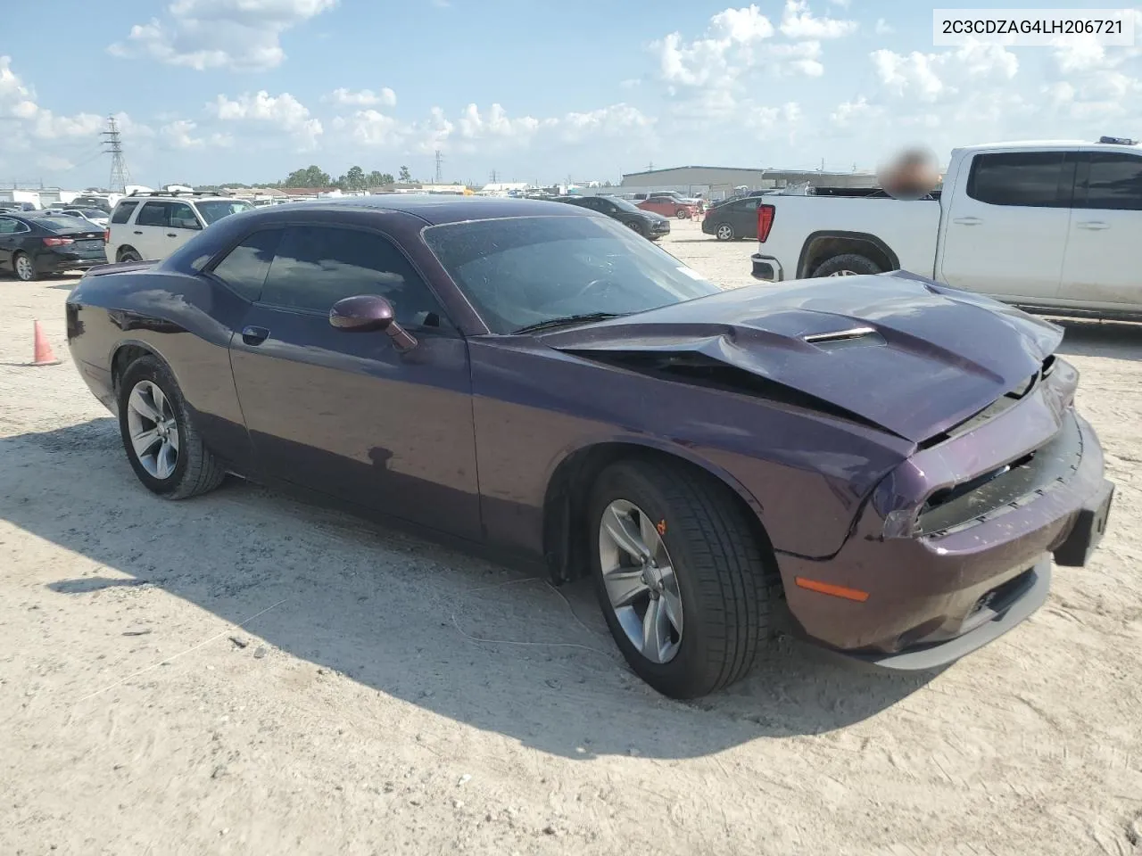 2020 Dodge Challenger Sxt VIN: 2C3CDZAG4LH206721 Lot: 70172624