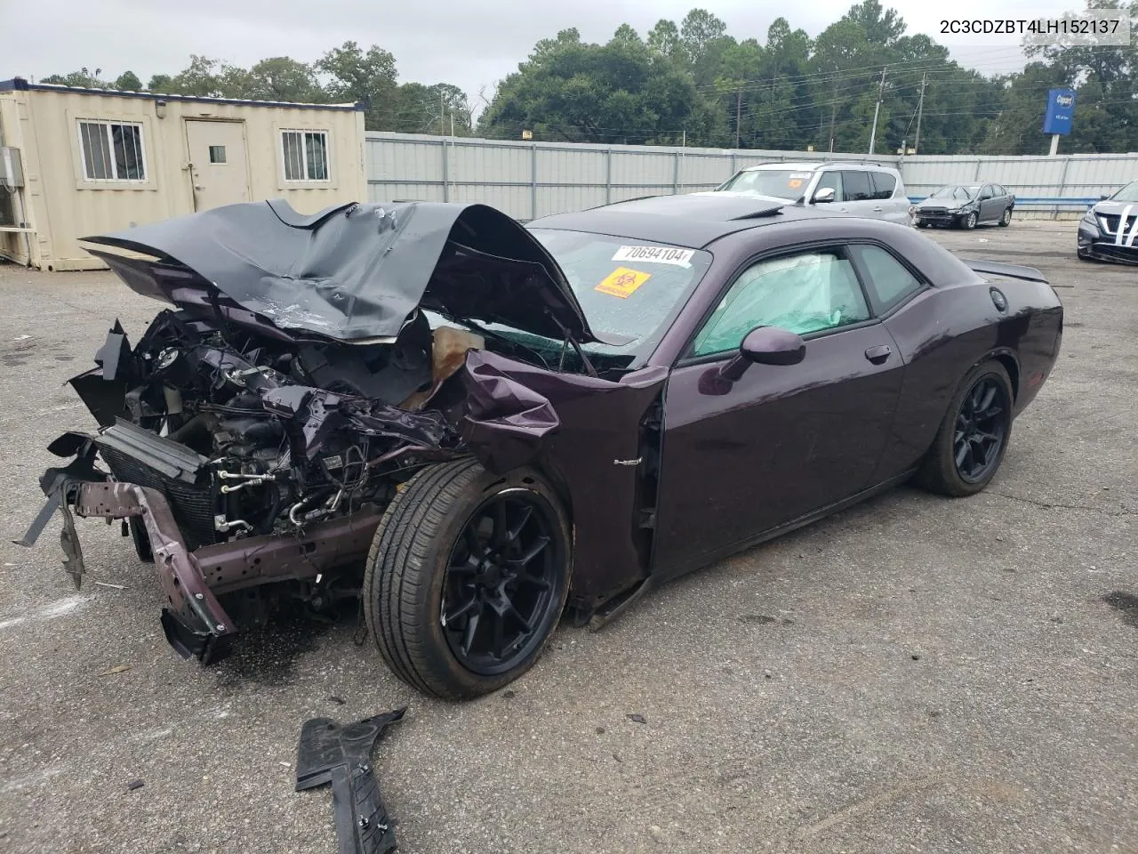 2020 Dodge Challenger R/T VIN: 2C3CDZBT4LH152137 Lot: 70694104