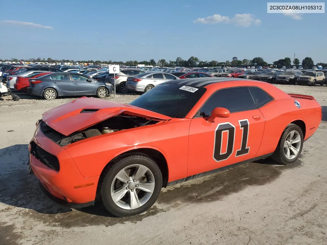 2020 Dodge Challenger Sxt VIN: 2C3CDZAG8LH105312 Lot: 72013854