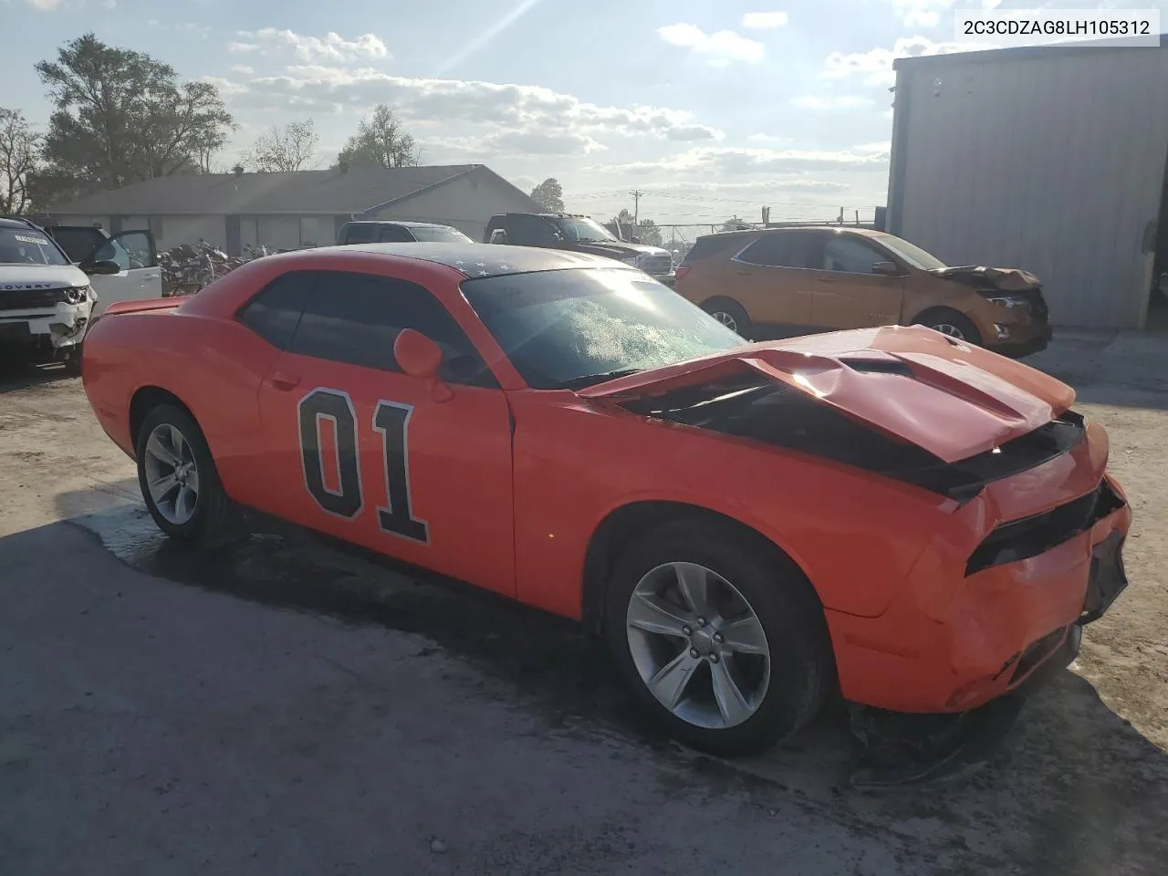 2020 Dodge Challenger Sxt VIN: 2C3CDZAG8LH105312 Lot: 72013854