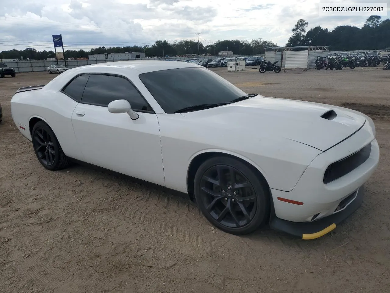 2020 Dodge Challenger Gt VIN: 2C3CDZJG2LH227003 Lot: 72229174