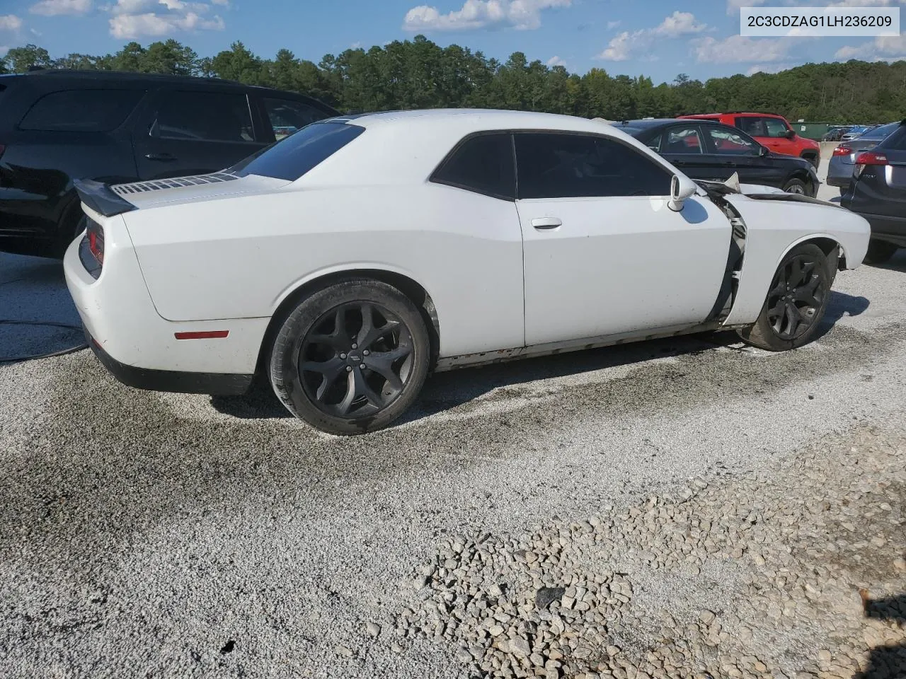 2020 Dodge Challenger Sxt VIN: 2C3CDZAG1LH236209 Lot: 72244994