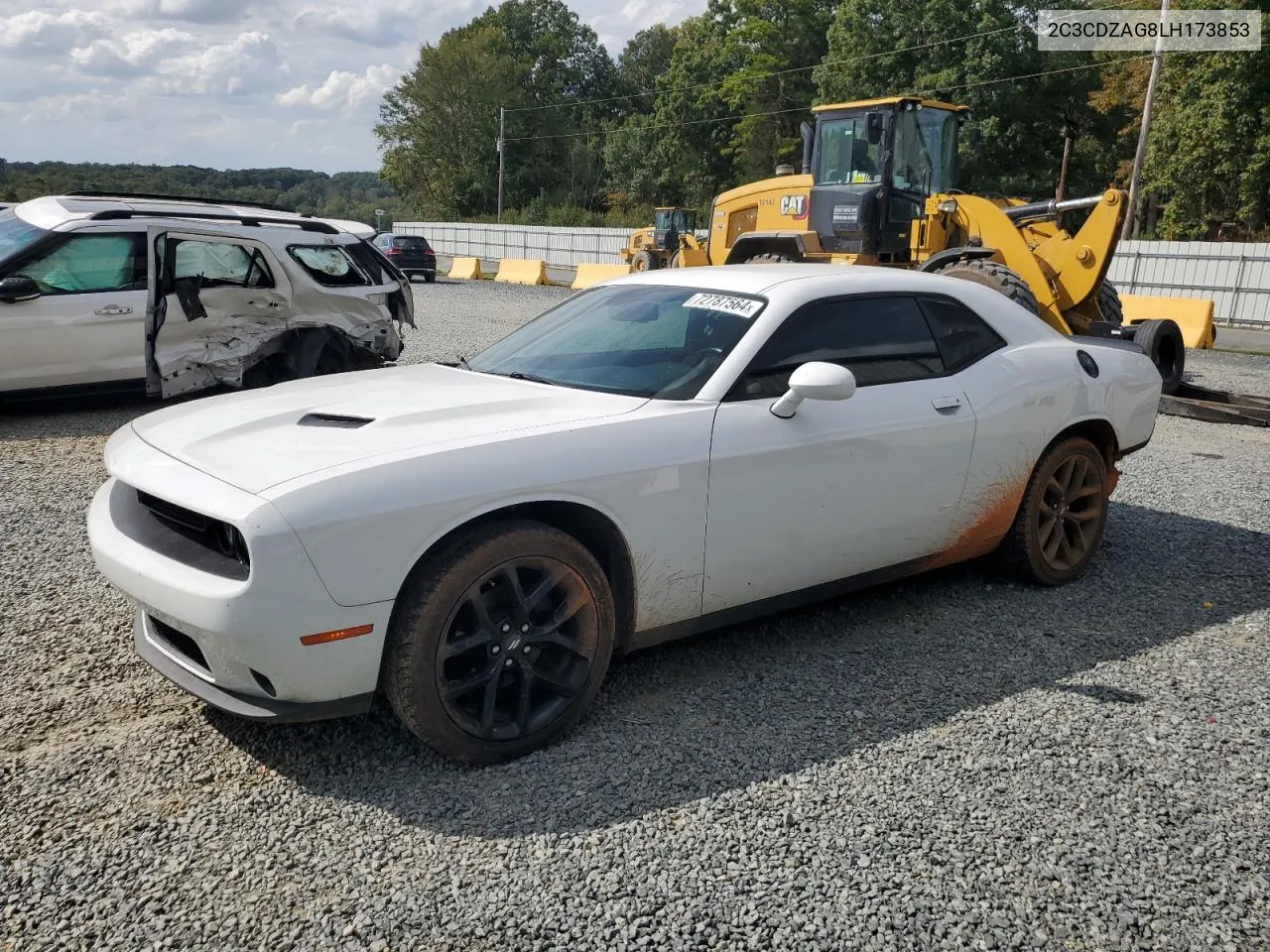 2020 Dodge Challenger Sxt VIN: 2C3CDZAG8LH173853 Lot: 72787564