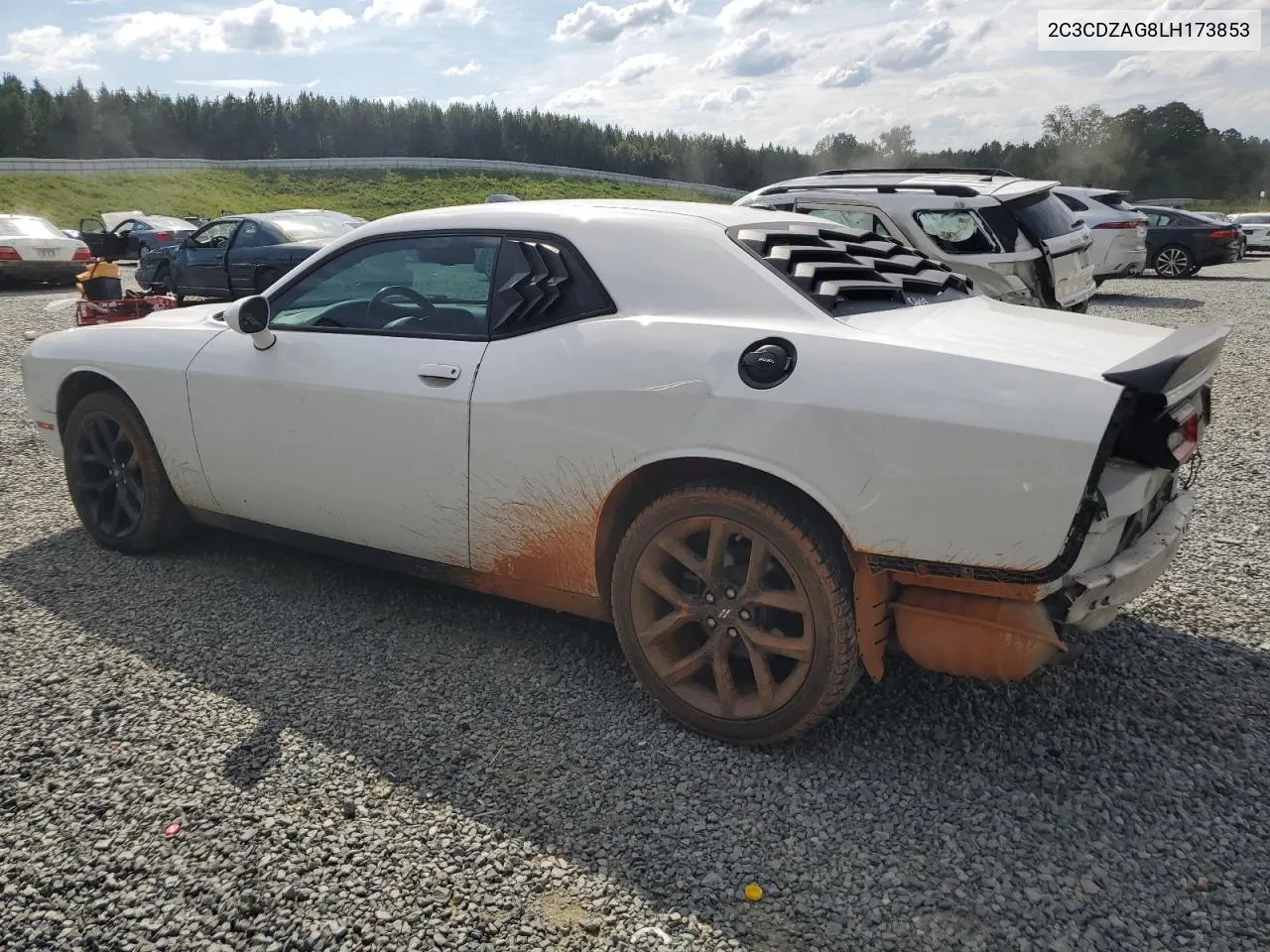 2020 Dodge Challenger Sxt VIN: 2C3CDZAG8LH173853 Lot: 72787564