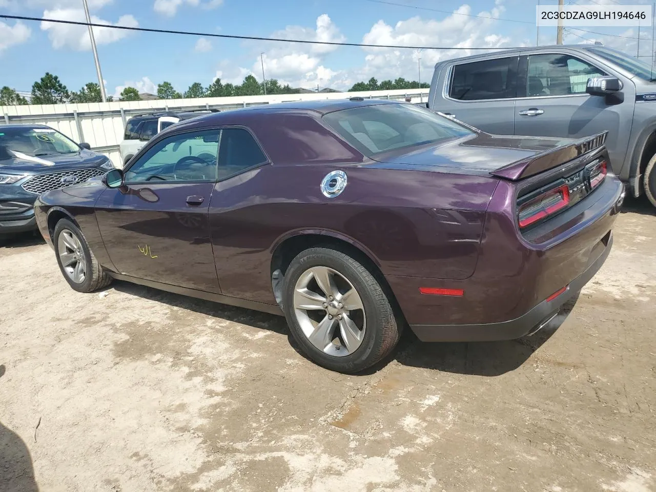 2020 Dodge Challenger Sxt VIN: 2C3CDZAG9LH194646 Lot: 73712284