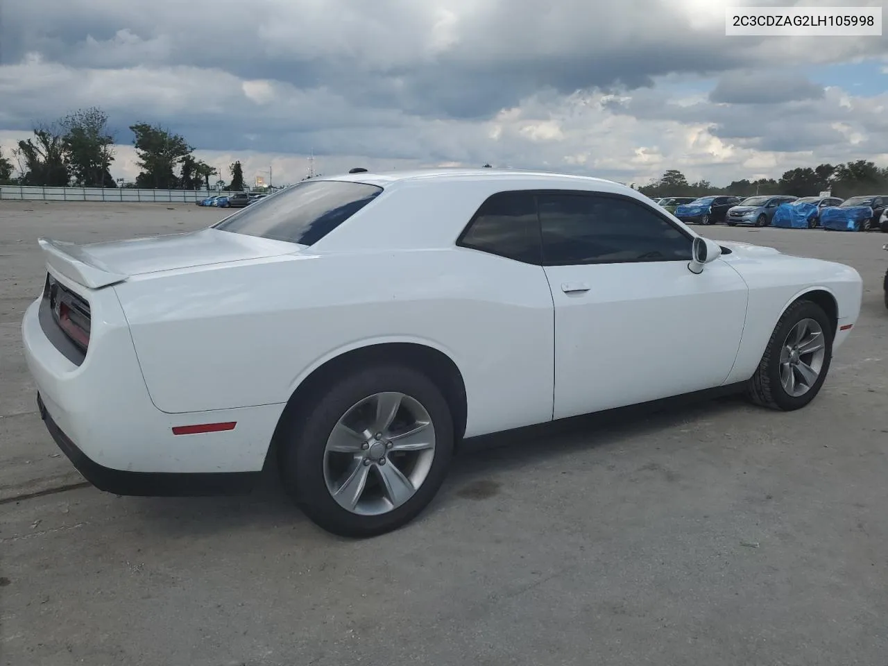 2020 Dodge Challenger Sxt VIN: 2C3CDZAG2LH105998 Lot: 74120134