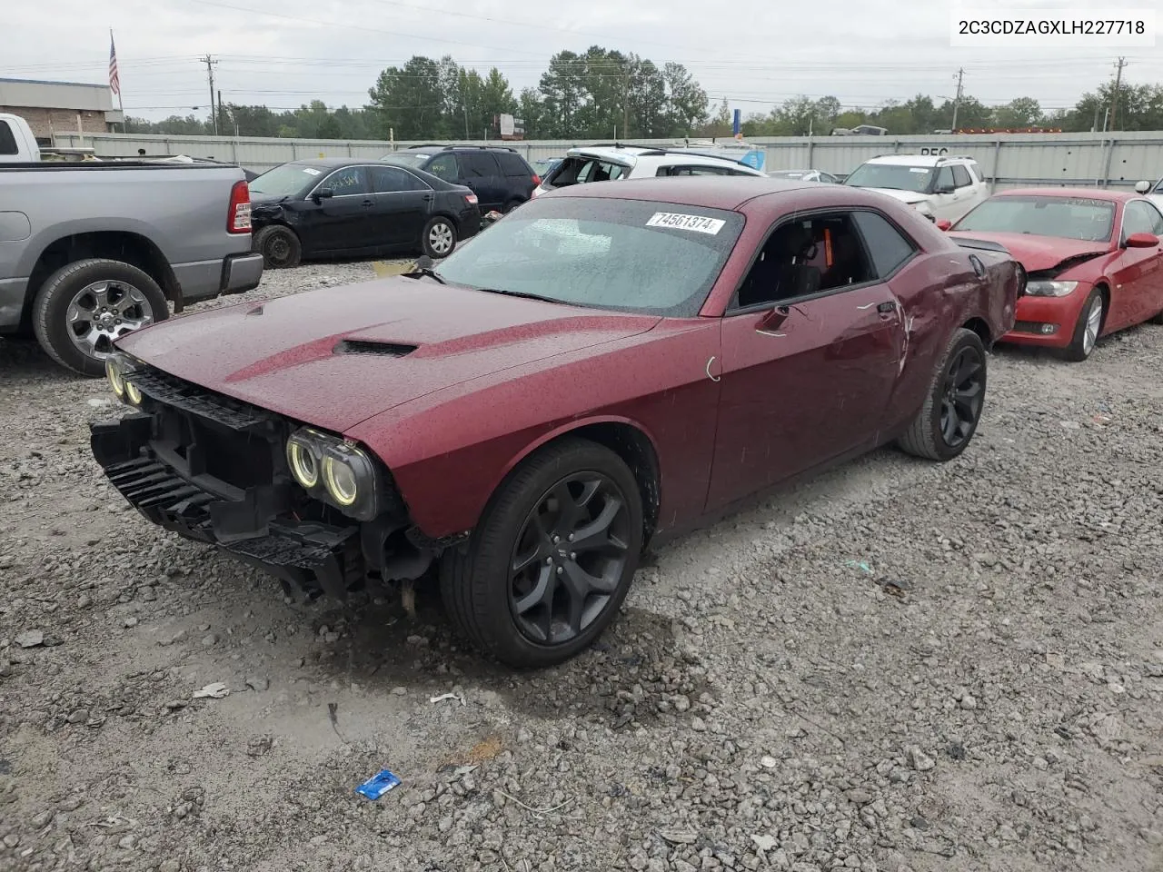 2020 Dodge Challenger Sxt VIN: 2C3CDZAGXLH227718 Lot: 74561374