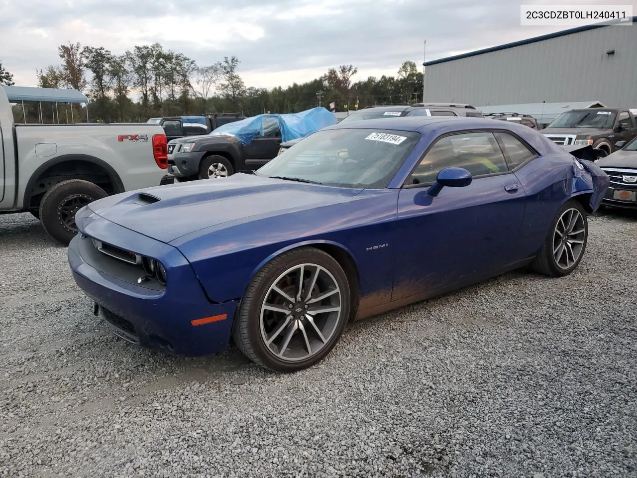 2020 Dodge Challenger R/T VIN: 2C3CDZBT0LH240411 Lot: 75183194