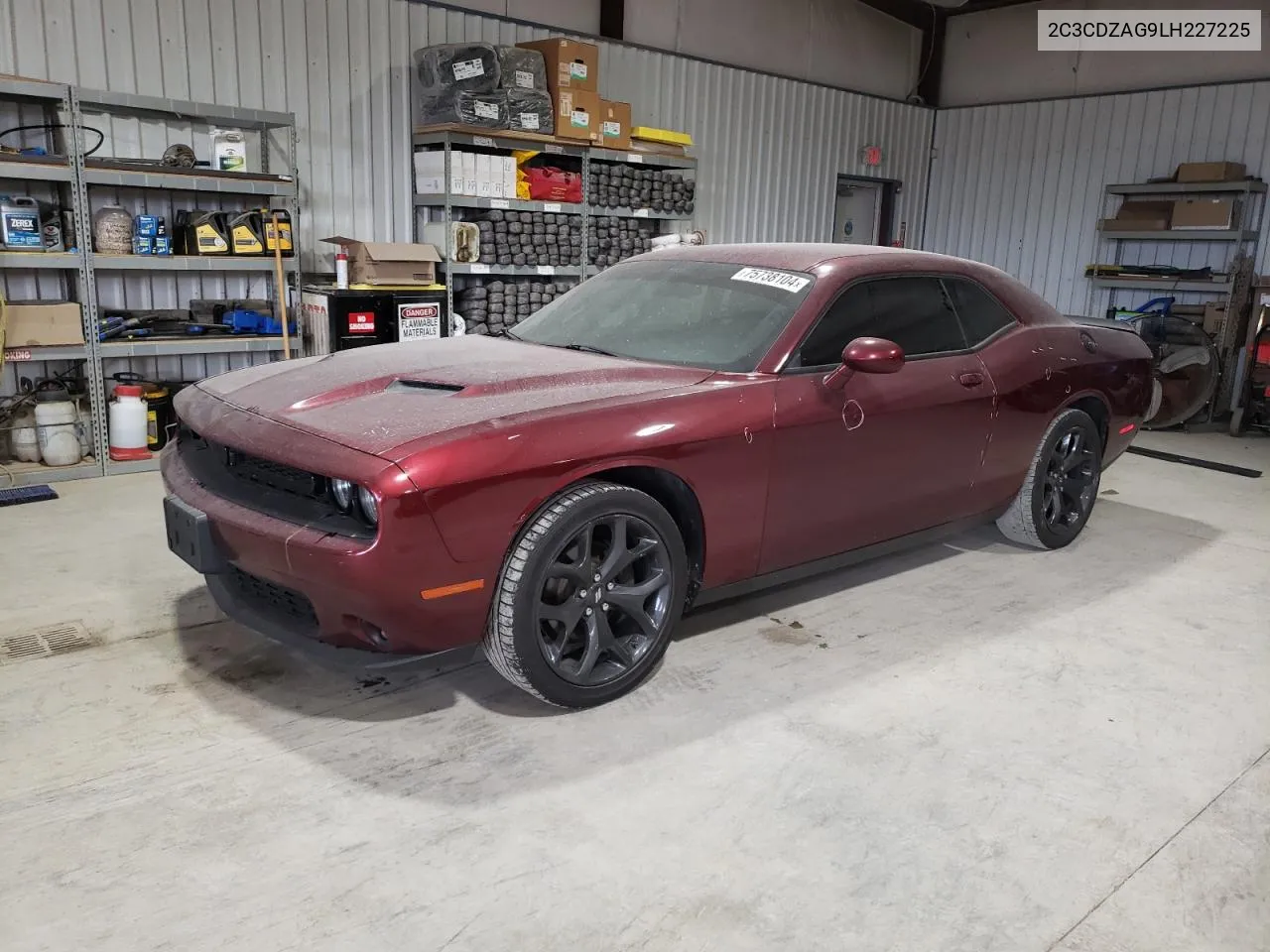 2020 Dodge Challenger Sxt VIN: 2C3CDZAG9LH227225 Lot: 75738104