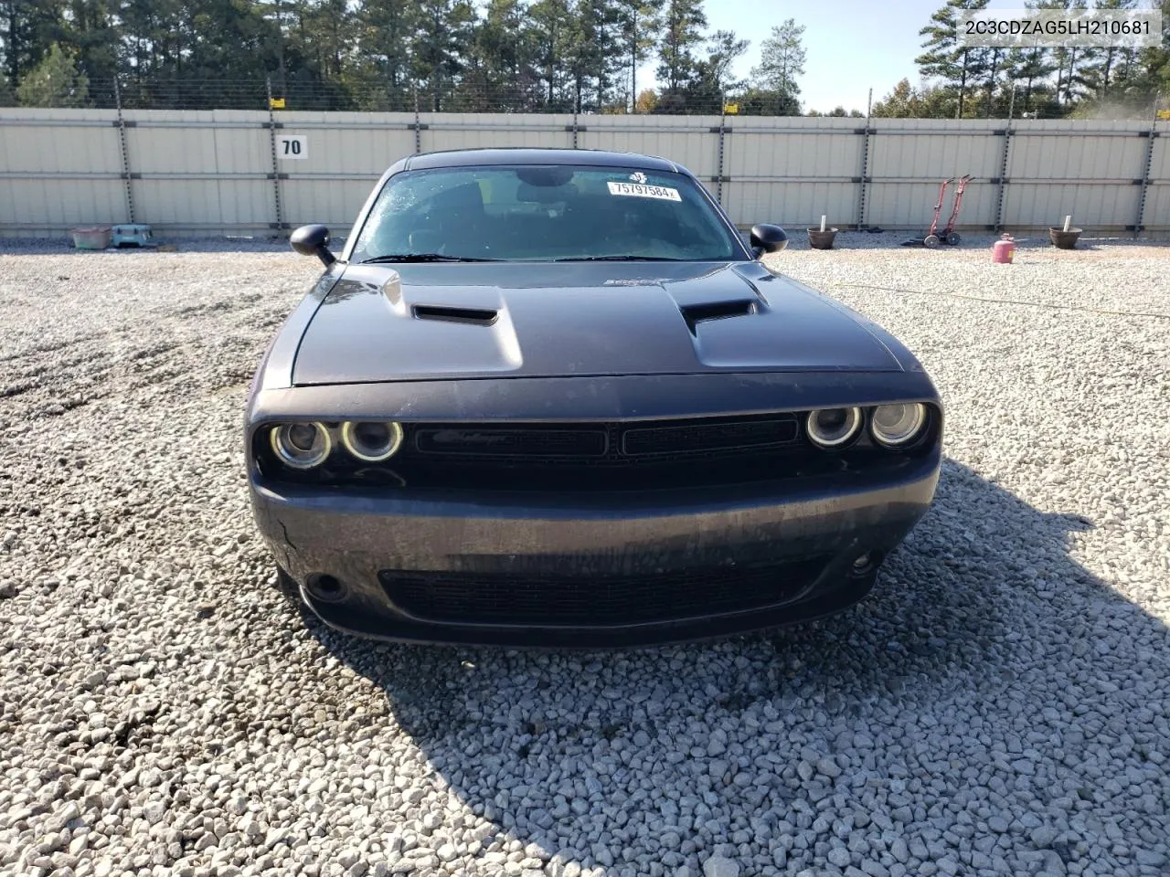 2020 Dodge Challenger Sxt VIN: 2C3CDZAG5LH210681 Lot: 75797584