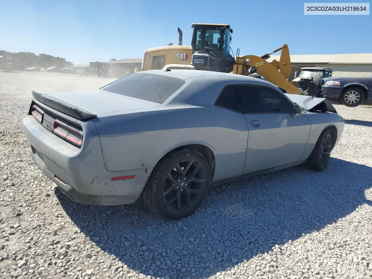 2020 Dodge Challenger Sxt VIN: 2C3CDZAG3LH218634 Lot: 75891894