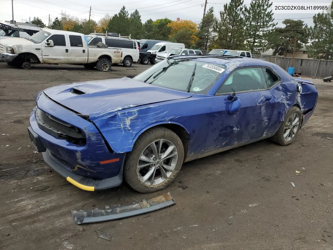 2020 Dodge Challenger Gt VIN: 2C3CDZKG8LH189985 Lot: 76355804