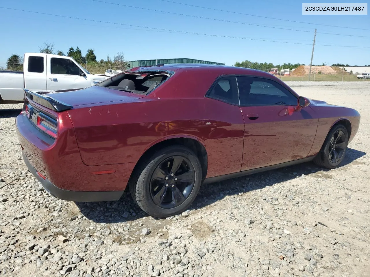 2020 Dodge Challenger Sxt VIN: 2C3CDZAG0LH217487 Lot: 76904844