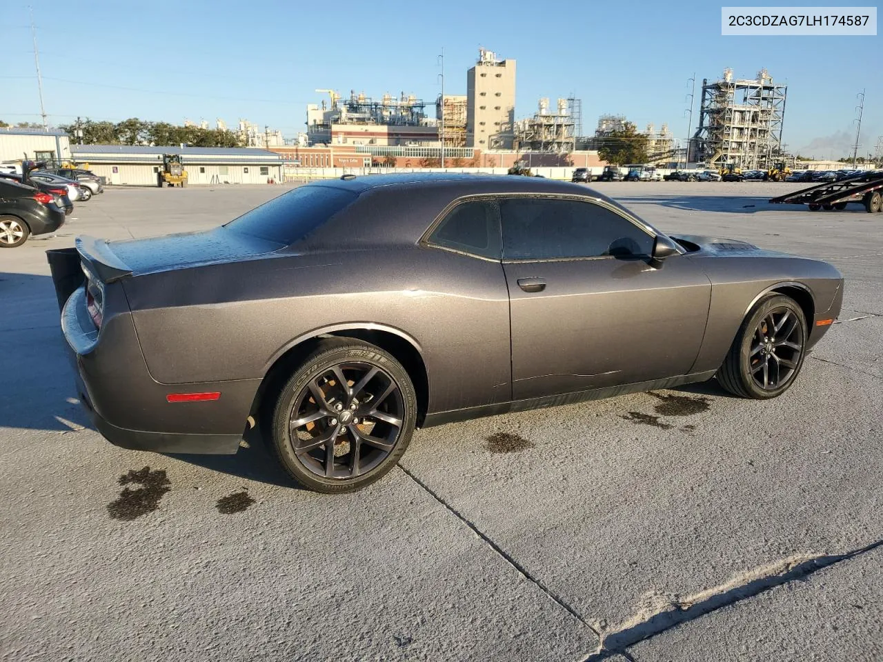 2020 Dodge Challenger Sxt VIN: 2C3CDZAG7LH174587 Lot: 77210854