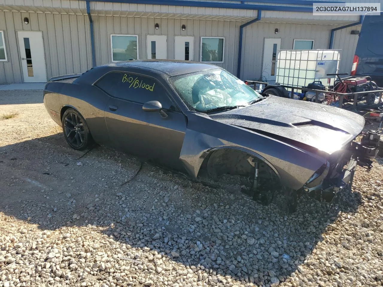 2020 Dodge Challenger Sxt VIN: 2C3CDZAG7LH137894 Lot: 77538274