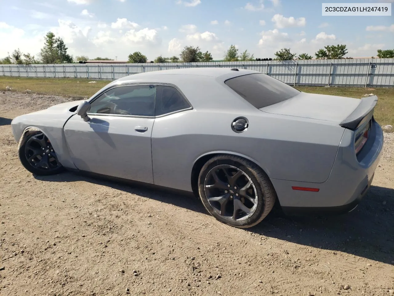 2020 Dodge Challenger Sxt VIN: 2C3CDZAG1LH247419 Lot: 77580884