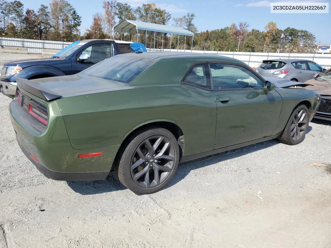 2020 Dodge Challenger Sxt VIN: 2C3CDZAG5LH222667 Lot: 77936784