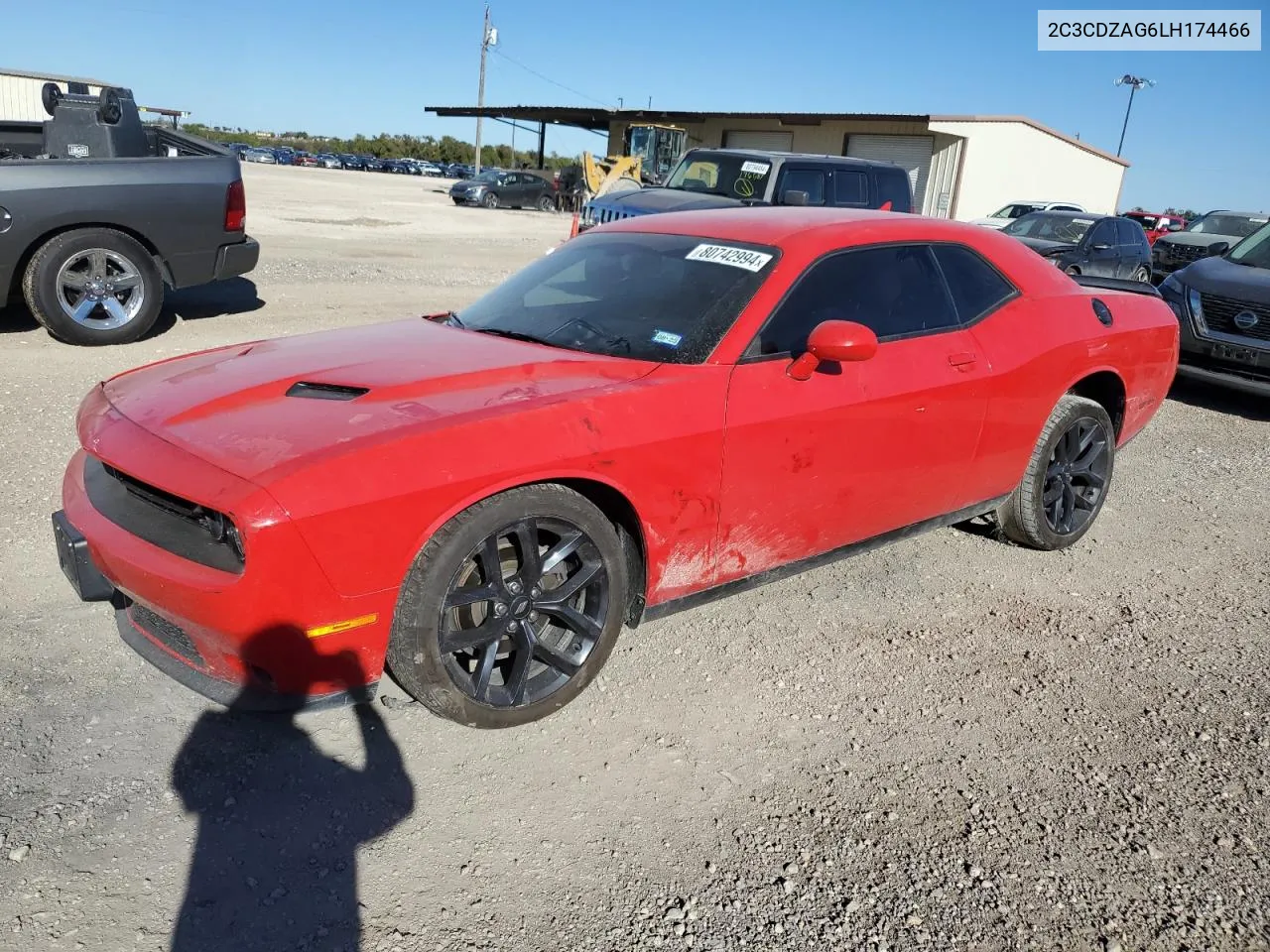 2020 Dodge Challenger Sxt VIN: 2C3CDZAG6LH174466 Lot: 80742994