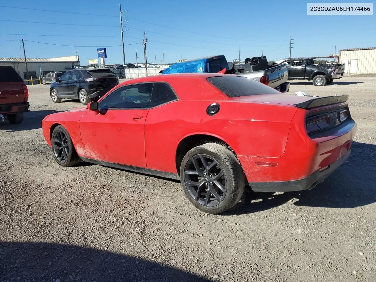 2020 Dodge Challenger Sxt VIN: 2C3CDZAG6LH174466 Lot: 80742994