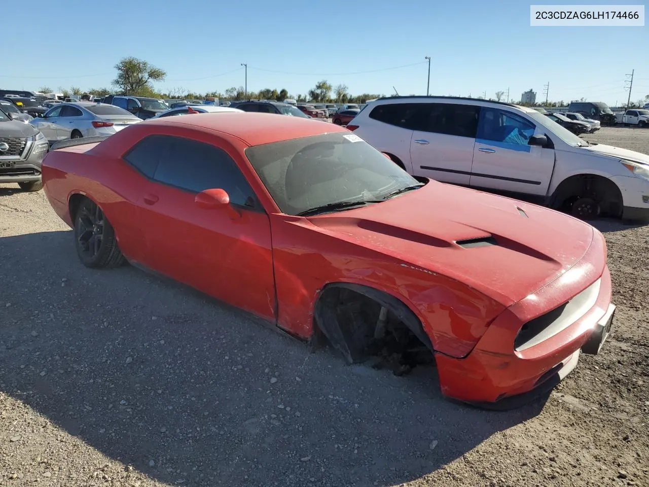 2020 Dodge Challenger Sxt VIN: 2C3CDZAG6LH174466 Lot: 80742994