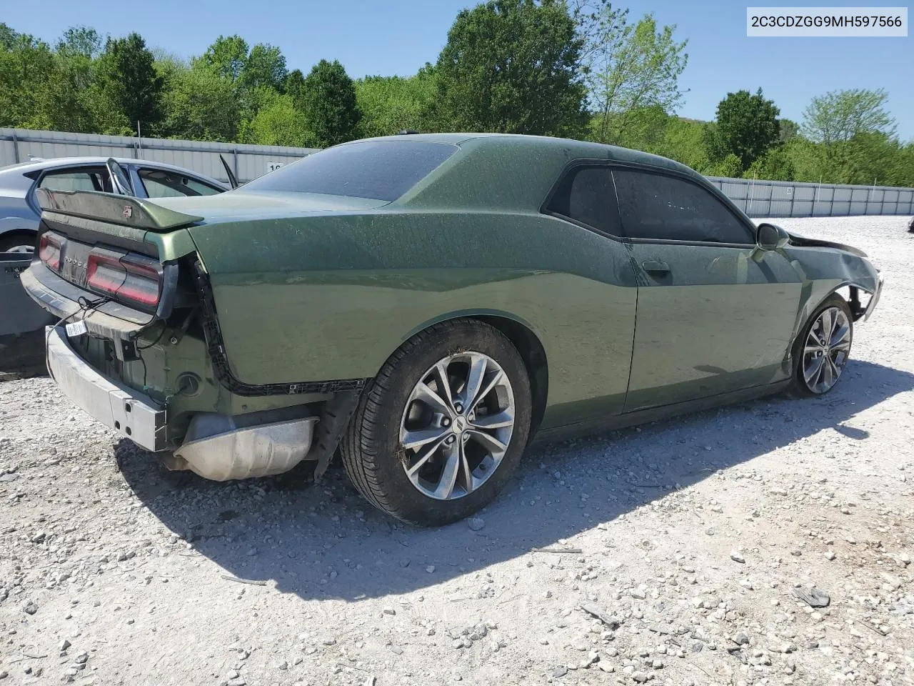 2021 Dodge Challenger Sxt VIN: 2C3CDZGG9MH597566 Lot: 51458134