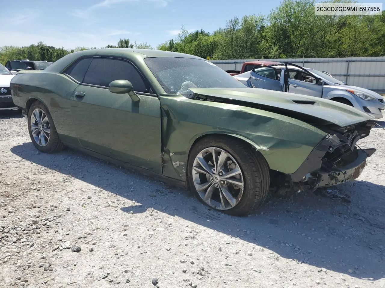 2021 Dodge Challenger Sxt VIN: 2C3CDZGG9MH597566 Lot: 51458134