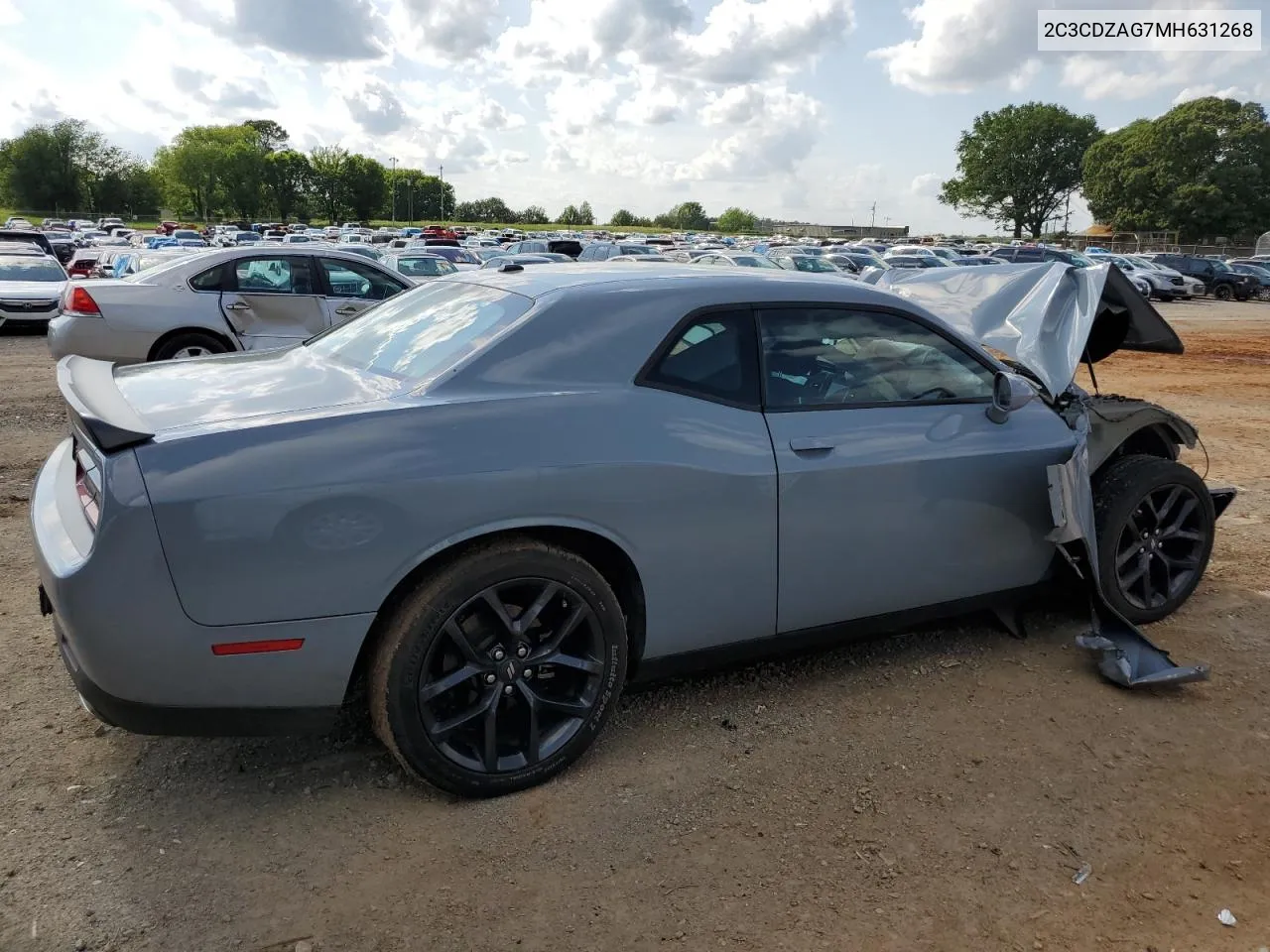 2021 Dodge Challenger Sxt VIN: 2C3CDZAG7MH631268 Lot: 53938374