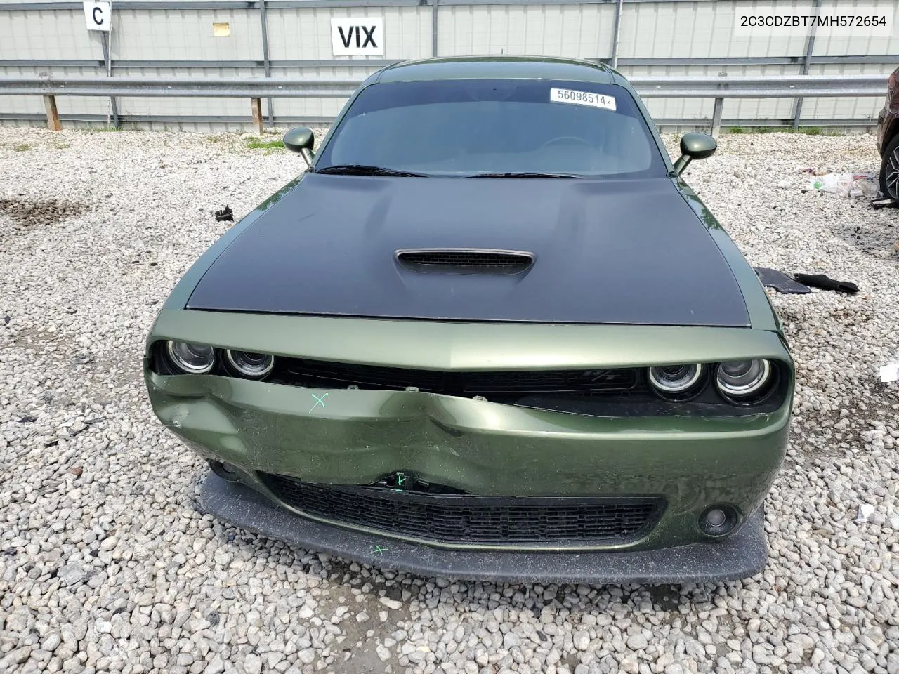 2021 Dodge Challenger R/T VIN: 2C3CDZBT7MH572654 Lot: 56098514