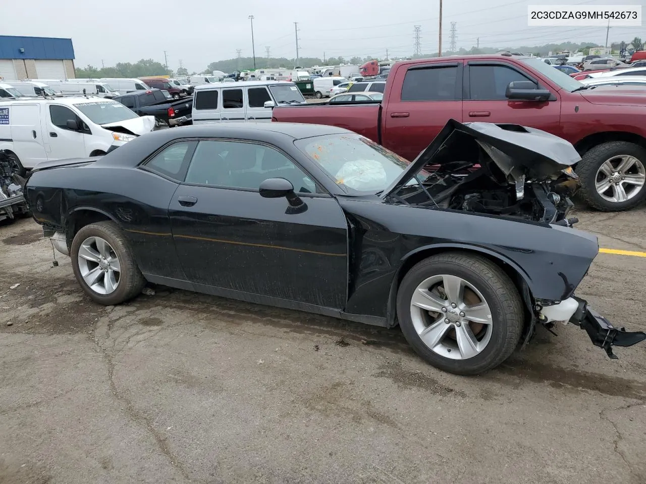 2021 Dodge Challenger Sxt VIN: 2C3CDZAG9MH542673 Lot: 56106154