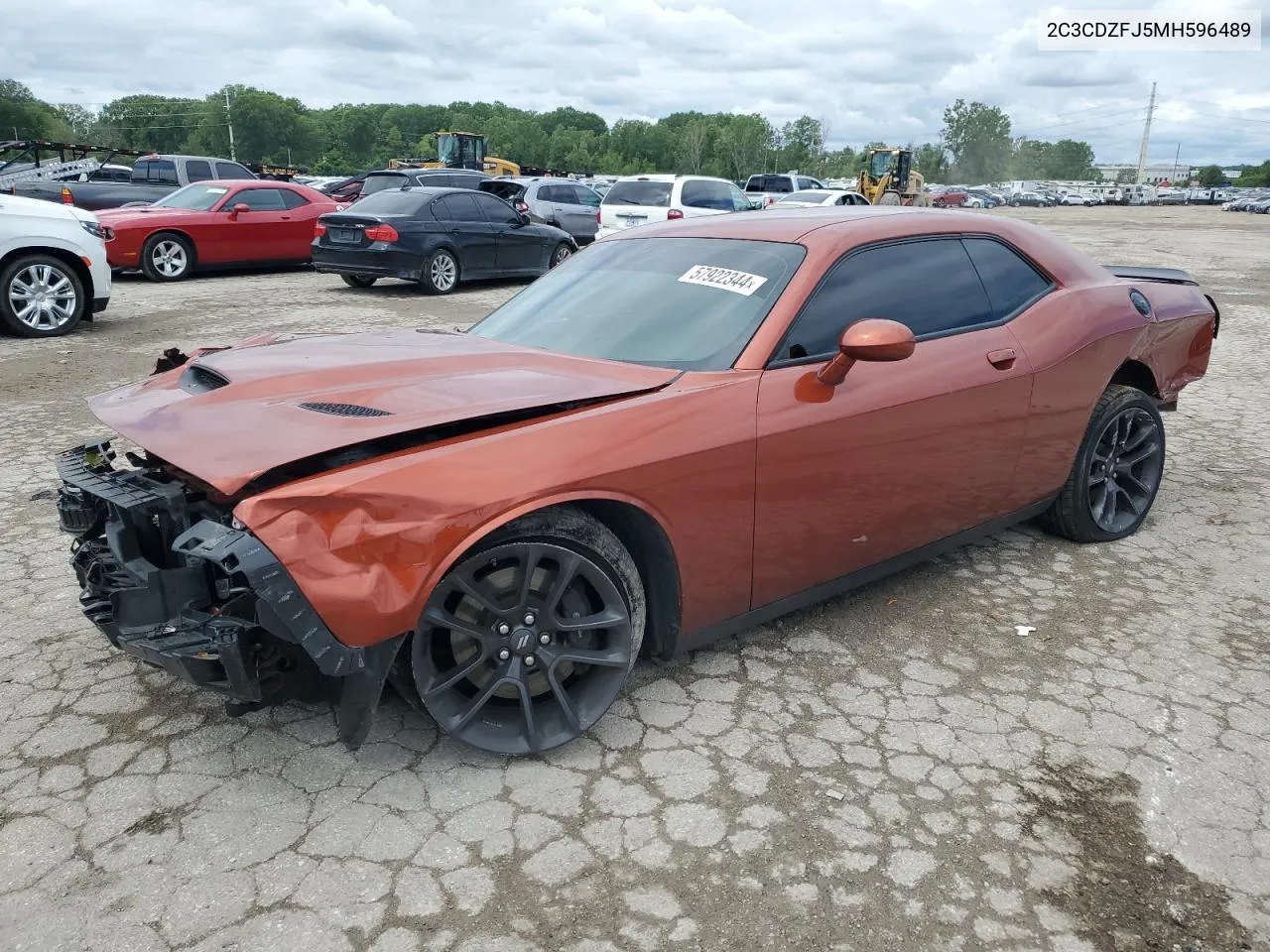 2021 Dodge Challenger R/T Scat Pack VIN: 2C3CDZFJ5MH596489 Lot: 57922344