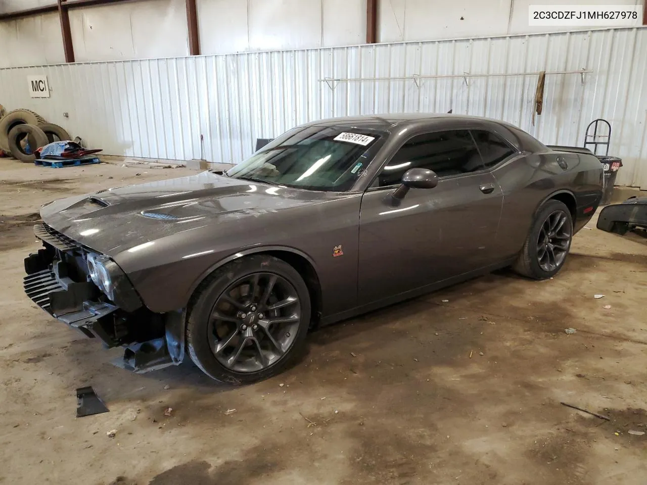 2021 Dodge Challenger R/T Scat Pack VIN: 2C3CDZFJ1MH627978 Lot: 58661814