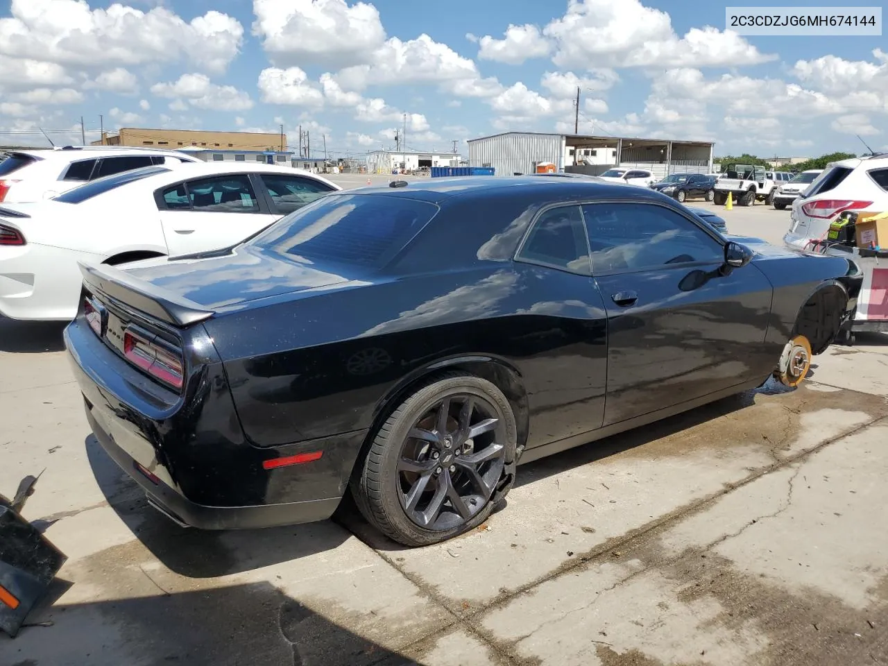 2021 Dodge Challenger Gt VIN: 2C3CDZJG6MH674144 Lot: 60154204