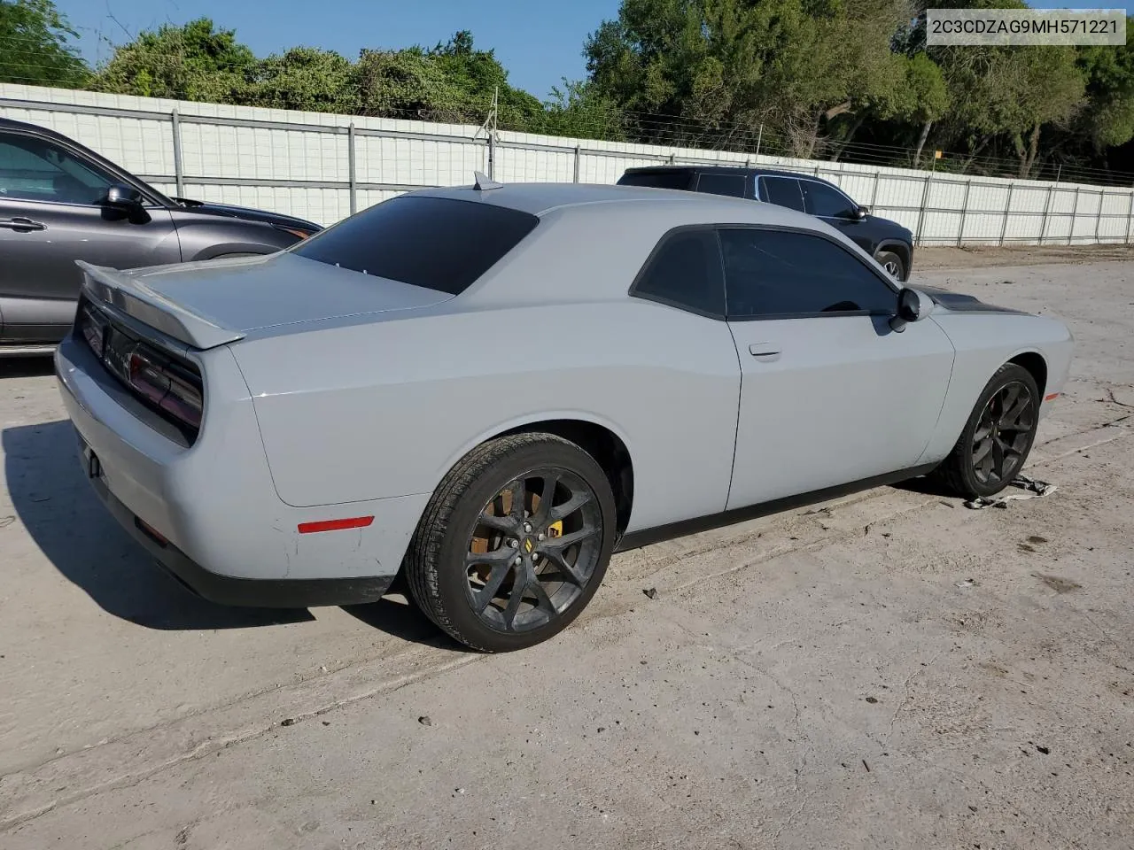 2021 Dodge Challenger Sxt VIN: 2C3CDZAG9MH571221 Lot: 66073064