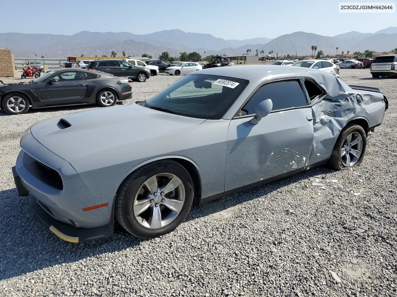 2021 Dodge Challenger Gt VIN: 2C3CDZJG3MH662646 Lot: 66902074